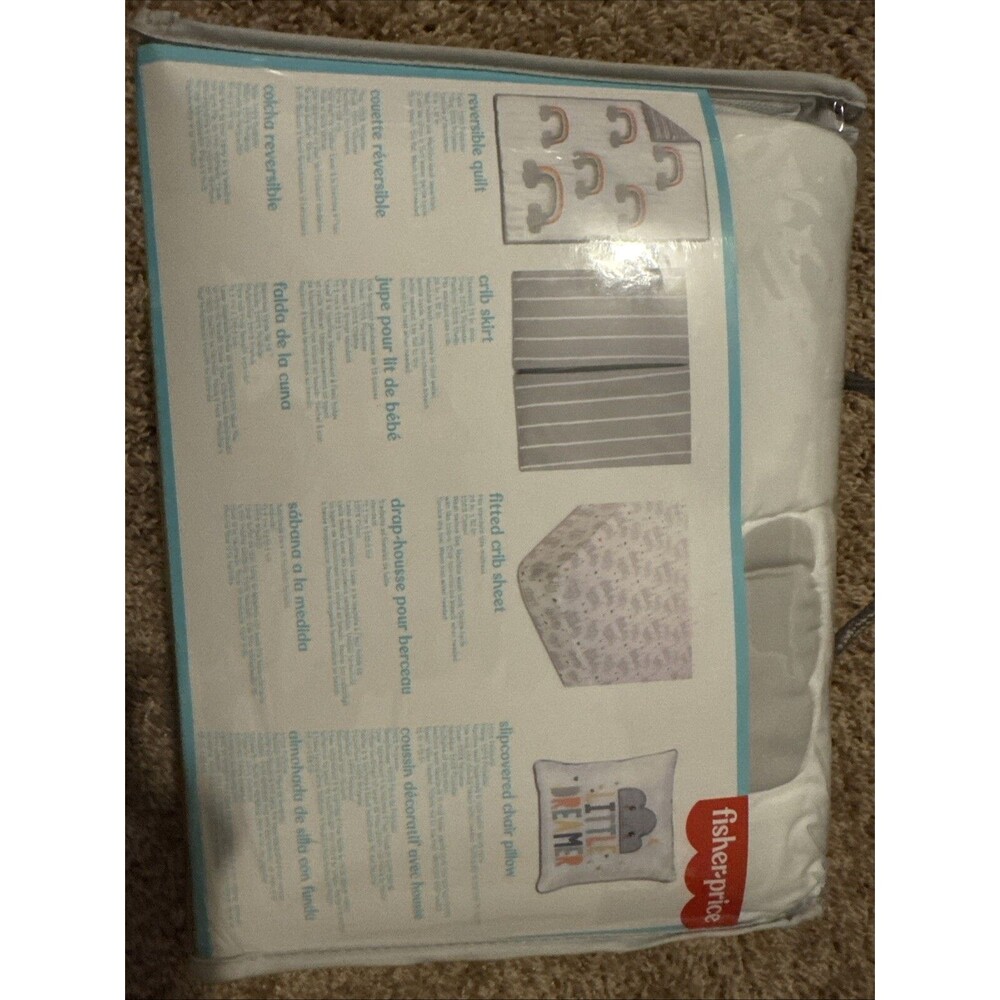 Fisher Price Little Dreamer 4 Piece Nursery Crib Bedding RETAILS‎ $139 at Kohls - Picture 2 of 3